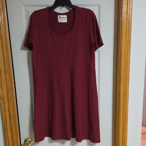 Elegant Burgundy Dress